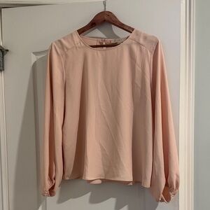 LOFT Blush Long-Sleeve Blouse